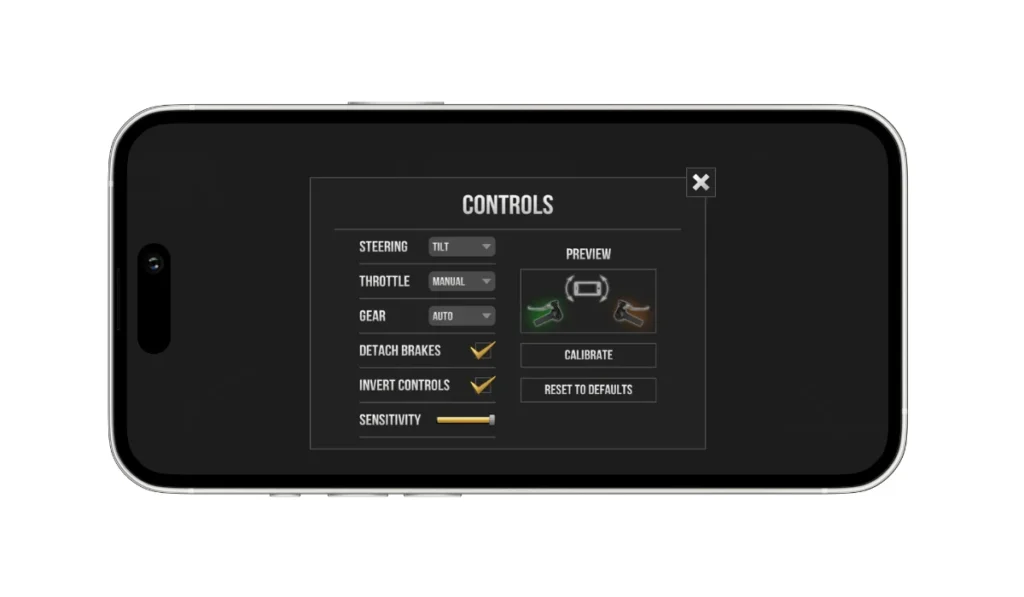 Traffic Rider Mod APK V2.0 (Unlimited Money, All Bikes Unlocked) 50 Calibrate-Reset-to-default-Control-Settings