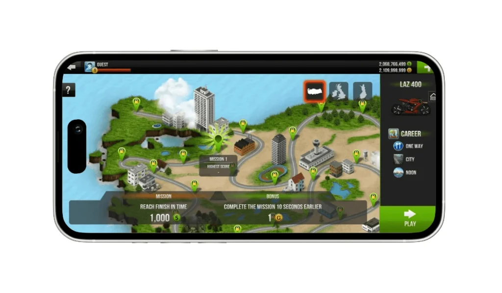 Traffic Rider Mod APK V2.0 (Unlimited Money, All Bikes Unlocked) 40 Career-Game-Mode