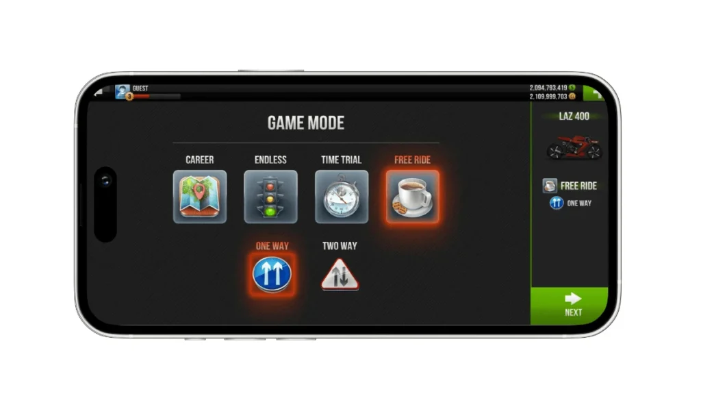Traffic Rider Mod APK V2.0 (Unlimited Money, All Bikes Unlocked) 43 Free-Ride-Game-Mode