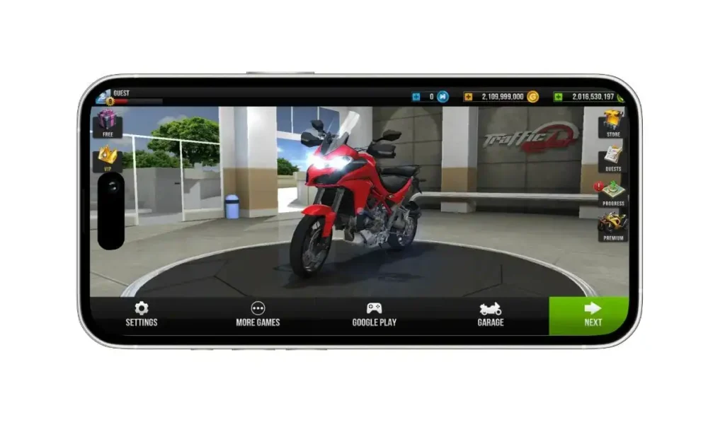Traffic Rider Mod APK V2.0 (Unlimited Money, All Bikes Unlocked) 35 new interface in traffic rider